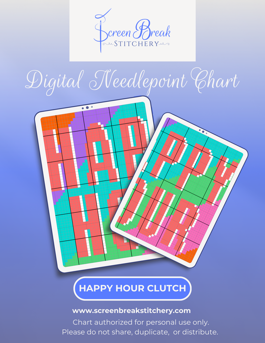 Happy Hour Clutch - Digital Needlepoint Chart