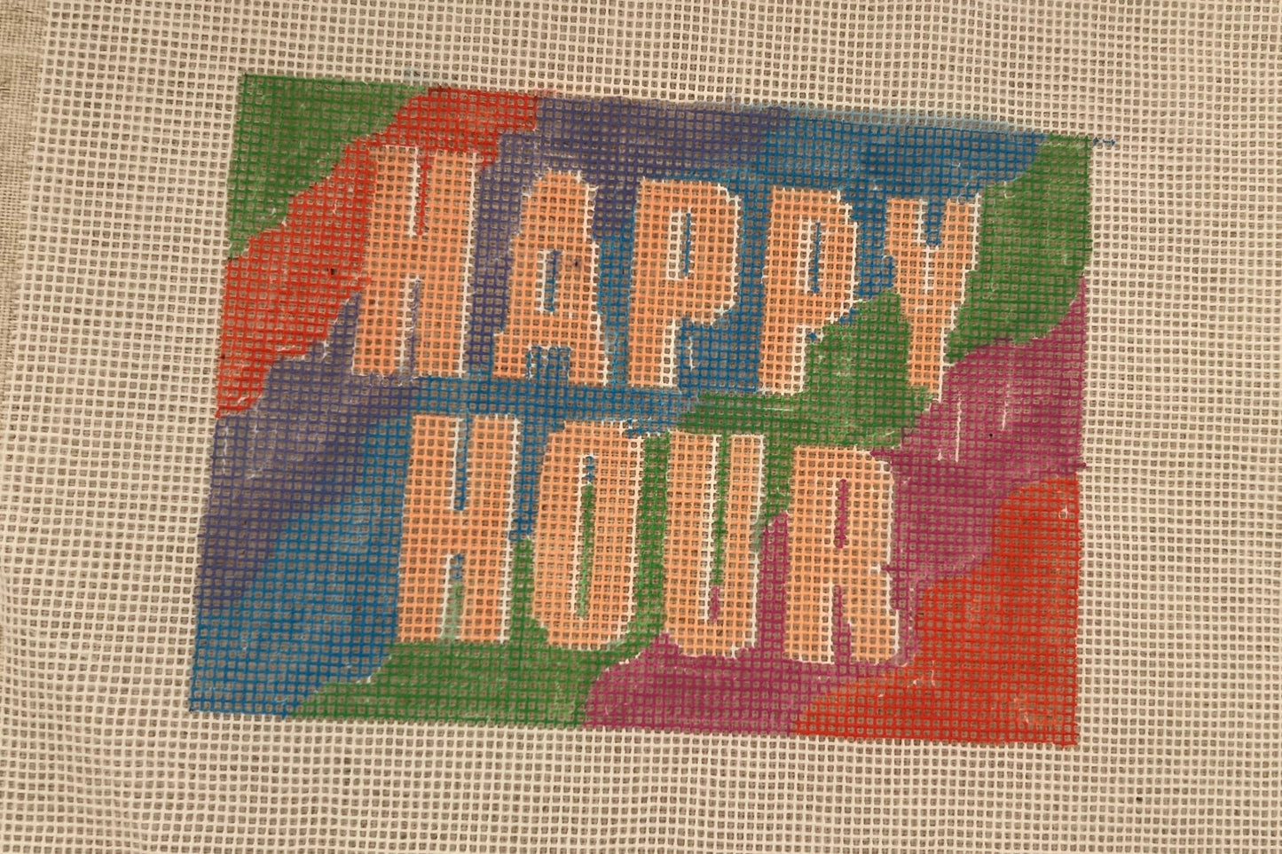Screen Break Stitchery happy hour digital download needlepoint chart